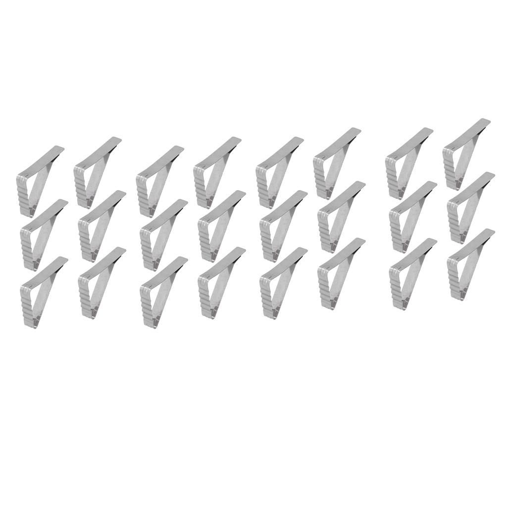 24pcs Table Cloth Holder Stainless Steel Stable Durable Table Cloth Clip for Outdoor Garden Picnic