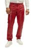 Stylish Men Jean's Genuine Red High Track Leather Lambskin Quality Wear Pant's