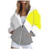 Women's Fashion Casual Printed Sweatshirt Long Sleeve With Pocket Cardigan Jacket Zipper Hoodie Coat