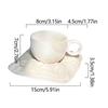Modern Coffee Cups Pillow Coaster Decor Ceramic Mug Afternoon Tea Cup and Saucer Set Office