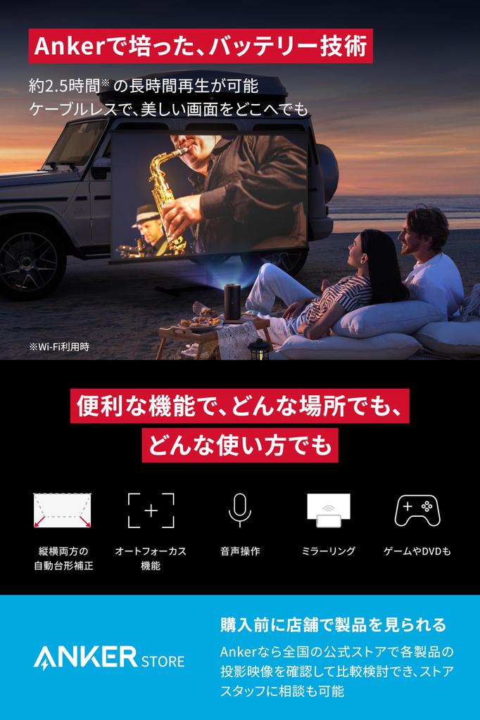 Лазерный проектор Anker Nebula Capsule 3 Laser с проектором Google 300 ANSI люменов Full HD Функция автофокусировки Автоматическая коррекция трапецеидальных искажений Динамик 8 Вт