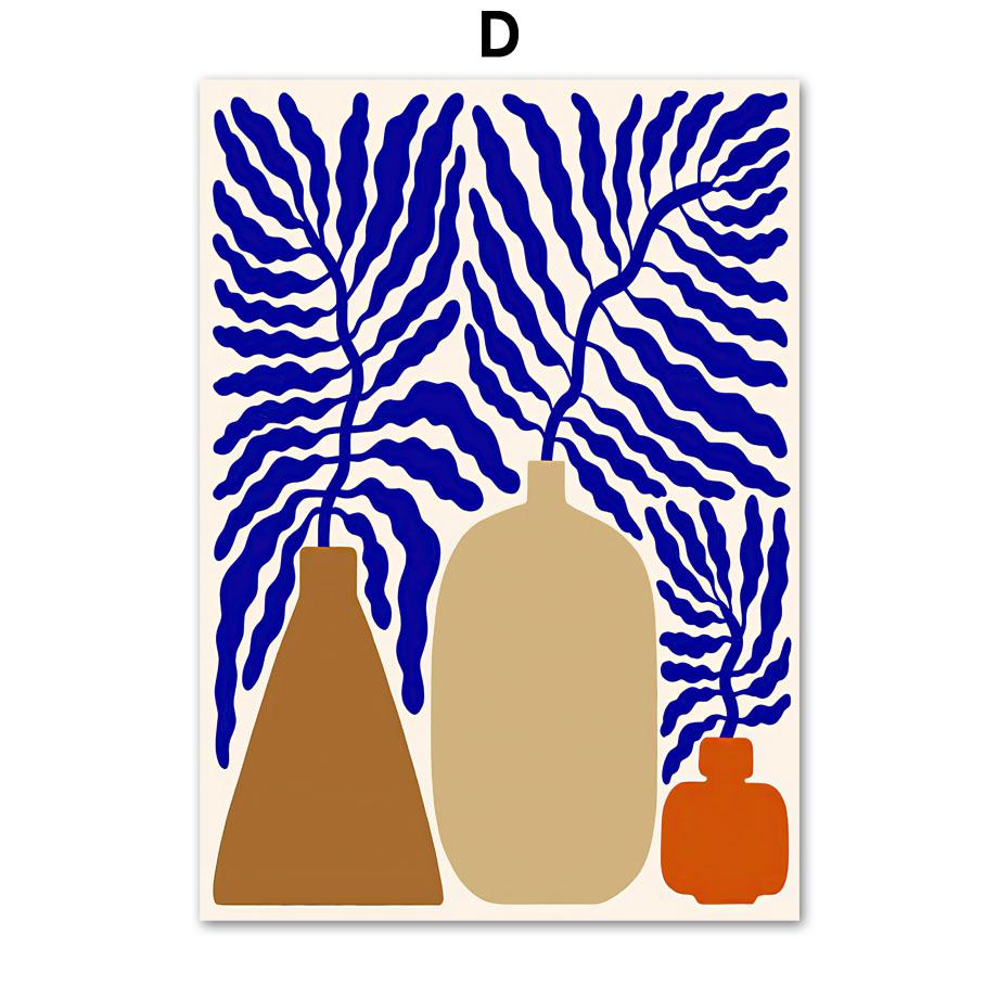 Абстрактная София Линд, полосатые пижамные постеры и принты, изогнутая ваза, настенная живопись на холсте, скандинавское украшение для гостиной, фреска