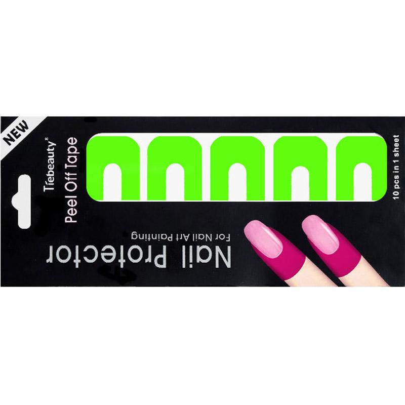 10 шт./лист защитных наклеек для лака для ногтей, держатель для инструментов, креативный U-образный, водонепроницаемый, прочный, чехол для пальцев маникюрного инструмента