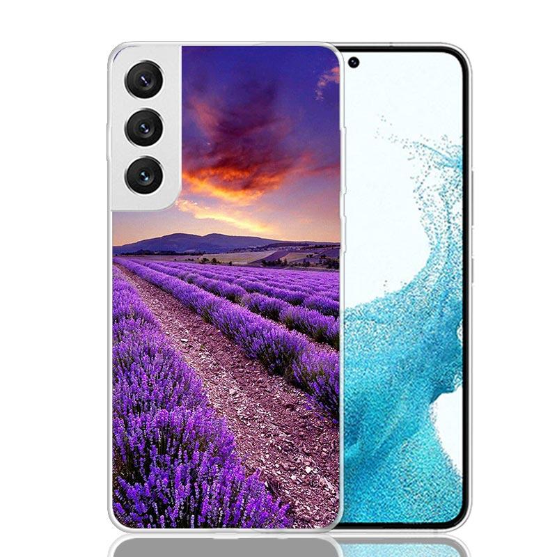 Фиолетовые Лавандовые Цветы Чехол для Телефона Для Samsung Galaxy S26 S25 Edge S24 S23 FE S22 Ultra S21 Plus S20 + Fundas Cover Coque Galaxy
