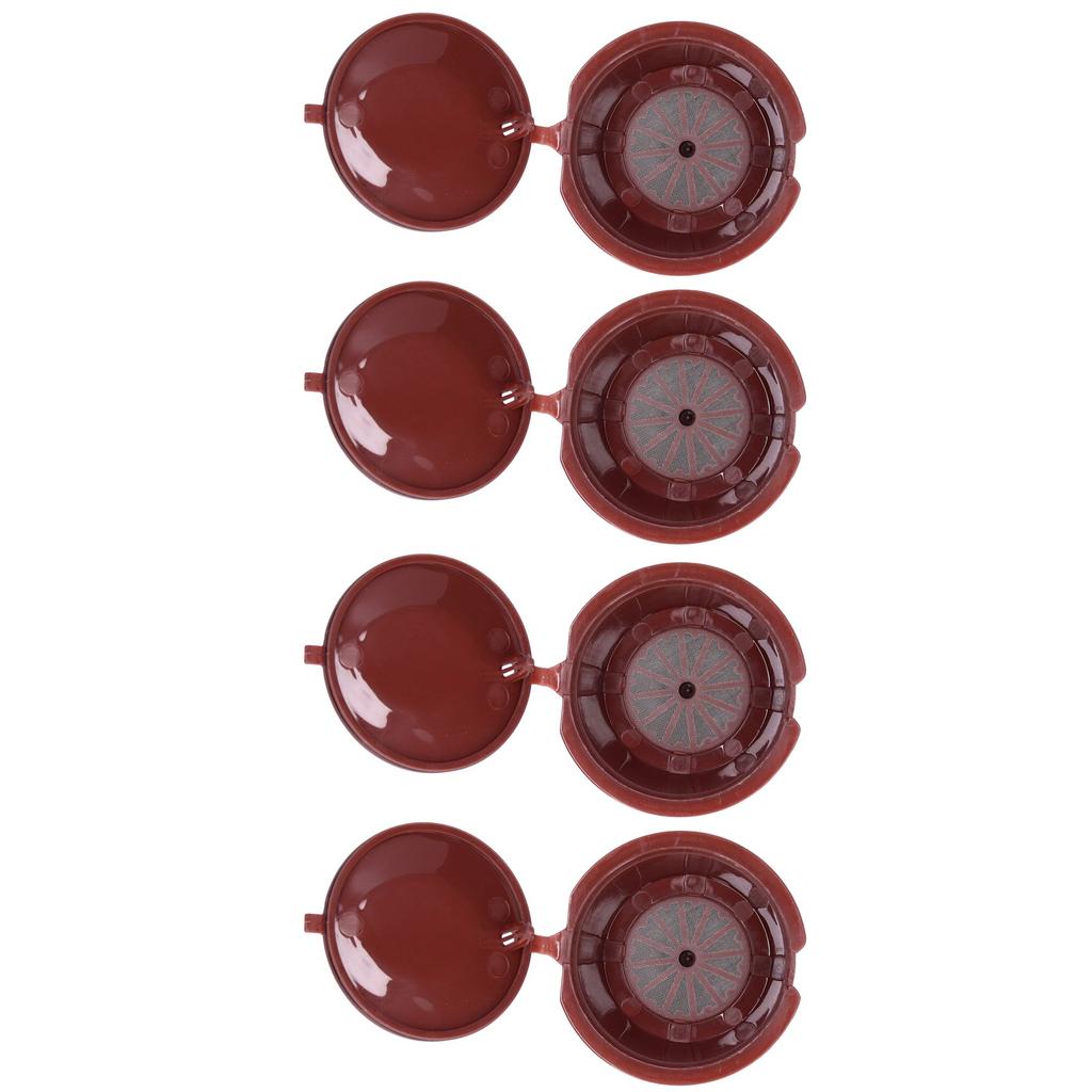 Многоразовая кофейная капсула, многоразовый кофейный фильтр для машины Dolce Gusto, с ложкой и щеткой, коричневый