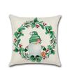 Новая льняная наволочка с рождественским принтом, декоративная наволочка для дома, дивана