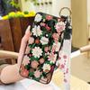 Fashion Design Flower Phone Case For OPPO Reno12F 5G Protective Wristband Kickstand Waterproof Wrist Strap Durable Ring