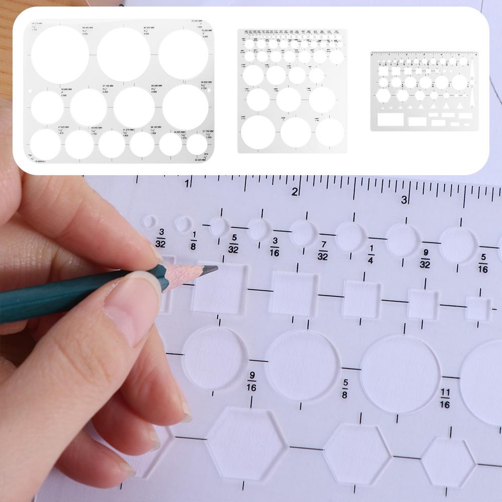 3 шт. прозрачные круглые трафареты для рисования 3 размера круговые инструменты для рисования круглые шаблоны для студентов