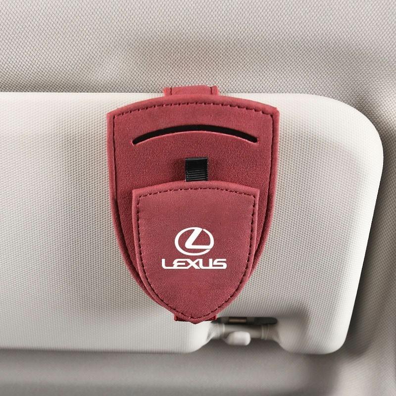 Multifunctional Pu Leather Car Sun Visor Glasses Holder Clip For Lexus F SPORT LBX NX RX 350h 450h ES UX 300e GS GX IS LS LX CT