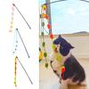 Cat Teaser Stick Bending Resistance Bite-resistant Non Shedding Crisp Bell Colored Yarn Ball Flexible