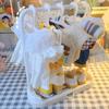 White Doll Clothes Rack Plastic Dollhouse Furniture Creative Miniature Doll Hangers  1/6  1/12 Doll