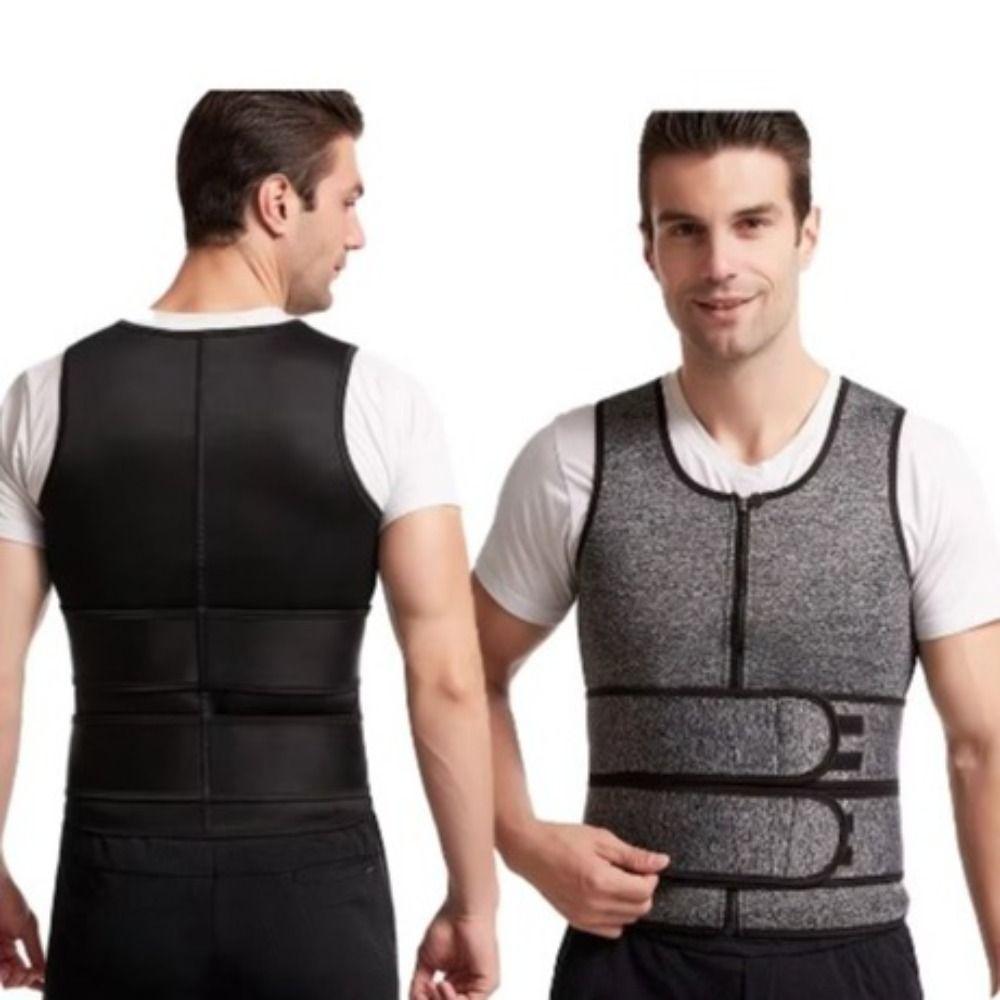 Регулируемый мужской поясной тренажер для похудения жилет для похудения корректирующее белье майки для тренировок потеря веса