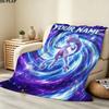 Custom Name,Mewtwo Printed Flannel Blanket, soft throw for bedroom sofa, washable, Christmas present, great gift.
