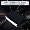 Motorcycle Handlebar Muffs Windproof PU Leather Hand Warmers ATV Hand Warmers Scooter Handlebar Muffs For Men Women Winter Cold