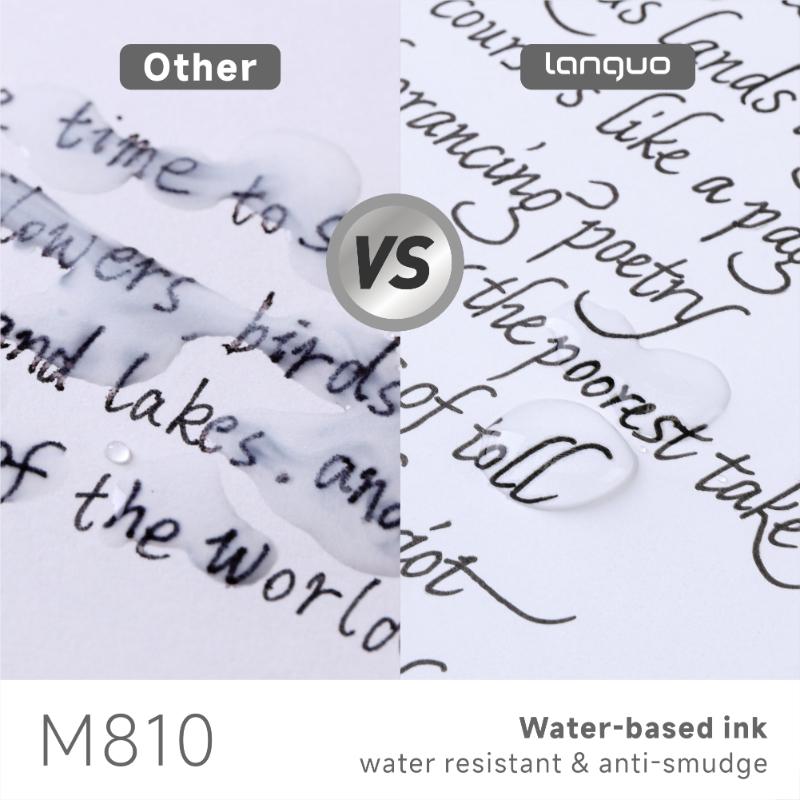 LANGUO 0.2/0.5mm Nib Size Pigment Liner Gel Pens Anti-smudge Water Resistant Fineliner Pens Stationery School Office Supplies