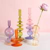 Nordic Glass Candle Holders Party Glass Vase Home Decoration Candlestick For Birthday Wending Candle Holder Wax Portavelas Decor