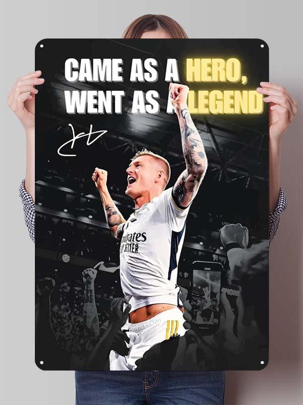 Плакаты Тони Крооса Футболист Знак Декор Игровой Комнаты На Заказ Металлические Жестяные Таблички для Украшения Стен Комнаты Декор Ванной Комнаты