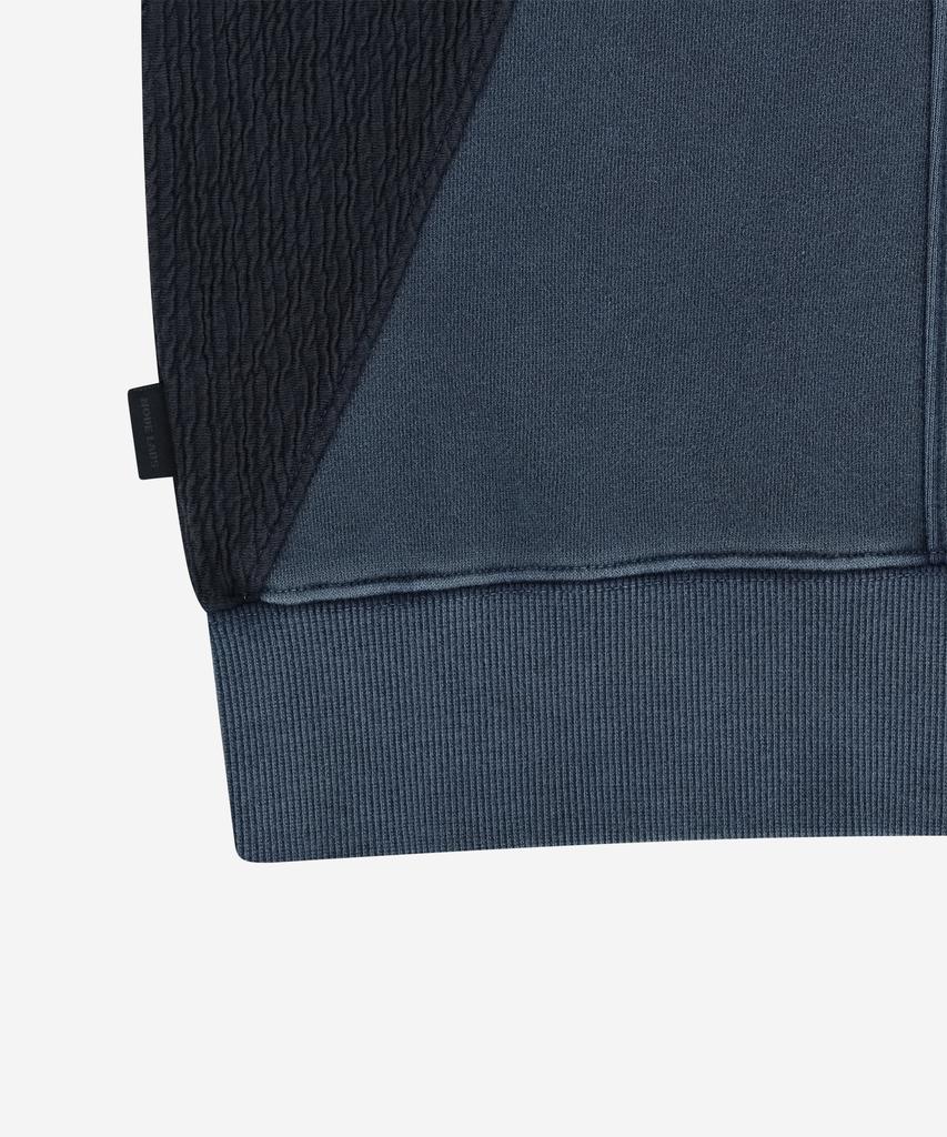 NODE LABS Разработка:7 Свитшот с текстурой, окрашенный garment dyed_Темно-синий