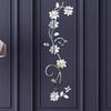 3D Diy Flower Shaped Acrylic Wall Decal Modern Classic Aesthetic Romantic  Home Decoration Accessories (Black Gold Silver)