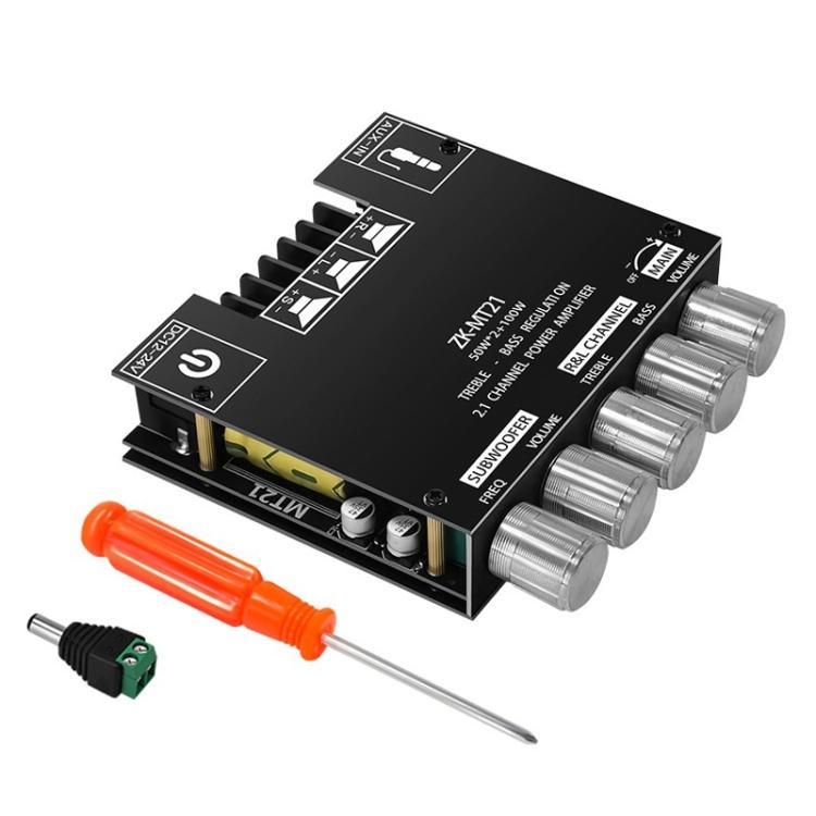 ZK-MT21 50 Вт x 2+100 Вт 2.1-канальный модуль цифрового усилителя Bluetooth