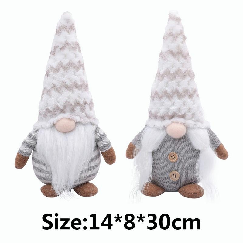 Nordic Plush Knitted Christmas Decoration Faceless Doll New Year Forest Elderly Ornaments