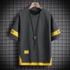 Men's Short-sleeved T-shirt Fake Two-and-a-half-sleeved Summer Loose-fitting Clothes