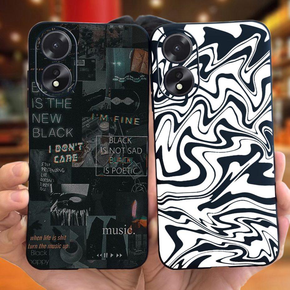 Для OPPO A18 A38 2023 Милые Животные Мультяшный Чехол для Телефона Задняя Крышка Для Oppo A38 A18 4G Мягкий Силикон ТПУ Задняя Крышка