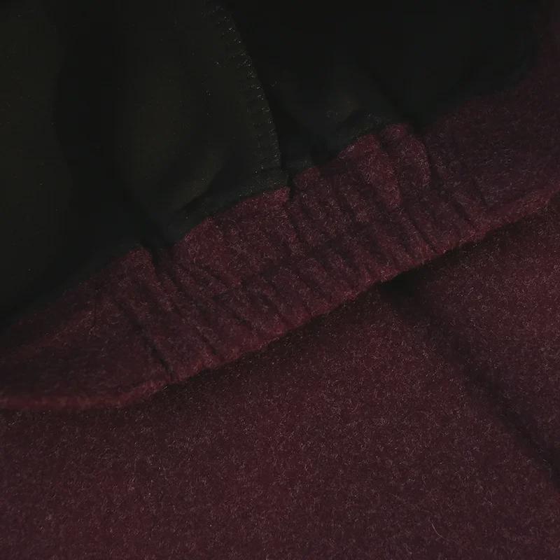 Узкая шерстяная юбка А-силуэта с высокой талией и эластичным поясом для женщин - осень/зима, длинная юбка с запахом на бедрах для поездок на работу