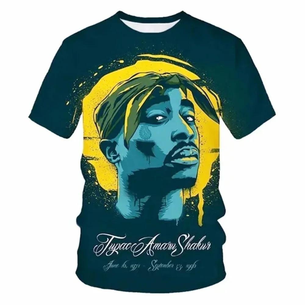 Новая Мужская Футболка Харадзюку Мода 2pac Графика Хип-Хоп Уличная Одежда С Коротким Рукавом Летние Топы Повседневный Дизайнерский