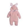 Зимний милый плюшевый хлопковый комбинезон с кроличьими ушками и капюшоном для детей Welsoft