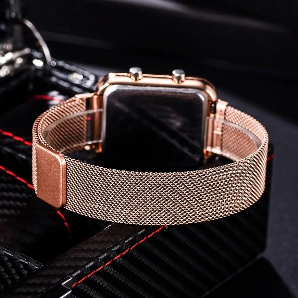 LED Lighting Screen Electronic Wristwatch Alloy LED Display Watch Comfort Digital Watch Women Men