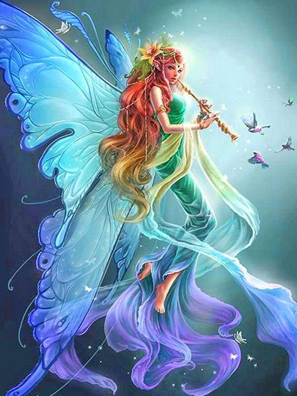 Ангел Лебедь Diy Алмазная картина Фэнтези Арт Фея Стразы Вышивка Наборы для вышивки крестом Девушка Декор комнаты Мозаика Настенные картины
