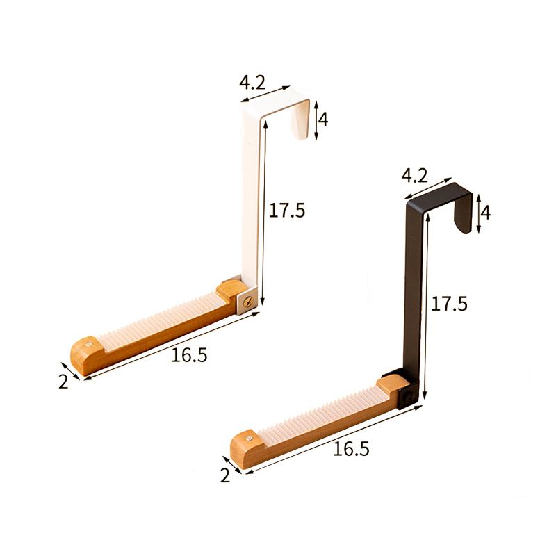 2 шт., складной крючок для задней двери для дома, аксессуары для кухни и ванной комнаты, переносной деревянный крючок, органайзер для хранения сумок и одежды