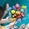 Летняя мультяшная игрушка для игры в воде в виде акулы с заводной цепочкой, для улицы, пляжа, плавания, заводные игрушки, игрушка для ванной для детей