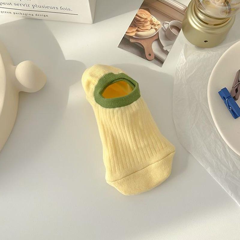 Носки-лодочки в лесном стиле, носки контрастного цвета, женские силиконовые нескользящие носки, носки-лодочки радужного цвета, соответствующие цветам