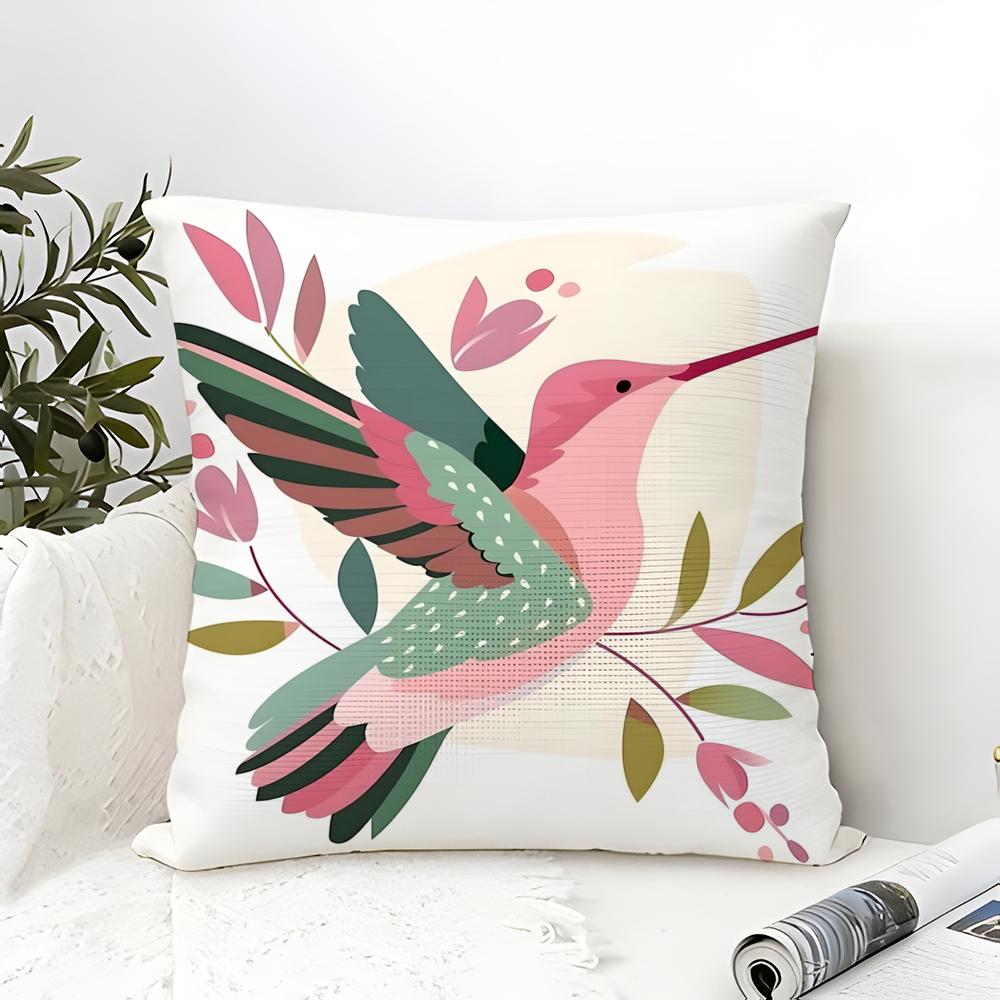 Simple Farm Crop Flower Print Pillow Case Cotton Linen Fabric Square Zipper Pillowcase Home Decorative Living Room