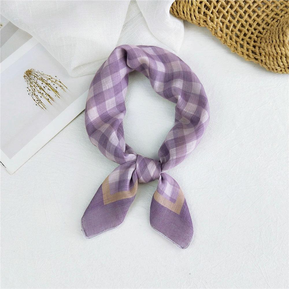 Decorative Simple Texture Silk Scarf Women'S New Style Spring And Autumn Summer Fashion Versatile Headscarf Work Scarf