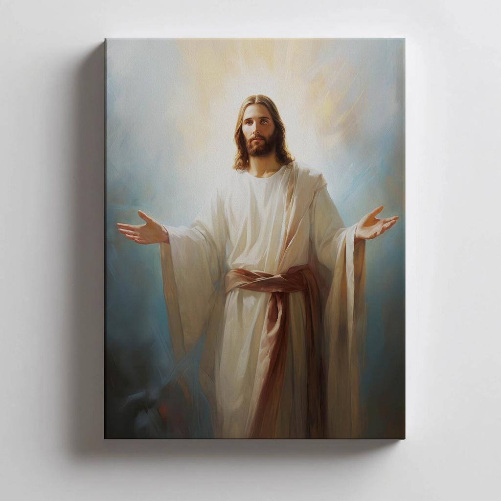 Light of Hope - Jesus Light of Hope - Jesus, 70X100 Cm, Unframed, Premium Canvas On Stretcher