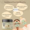 Khadi Natural Herbal Sandalwood Face Pack 180 g For Brightening Glow Oil Control All Skin Types SLS Paraben Free