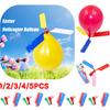 1 Set Propeller Balloon Aircraft Exercise Hands-on Ability Easter Balloon Flying Balloon with Whistle for Birthday Party