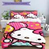 3pcs Hello Kitty Duvet Cover Set - Machine Washable, Includes 1 Duvet Cover and 2 Pillowcases, No Core Included yy251022175