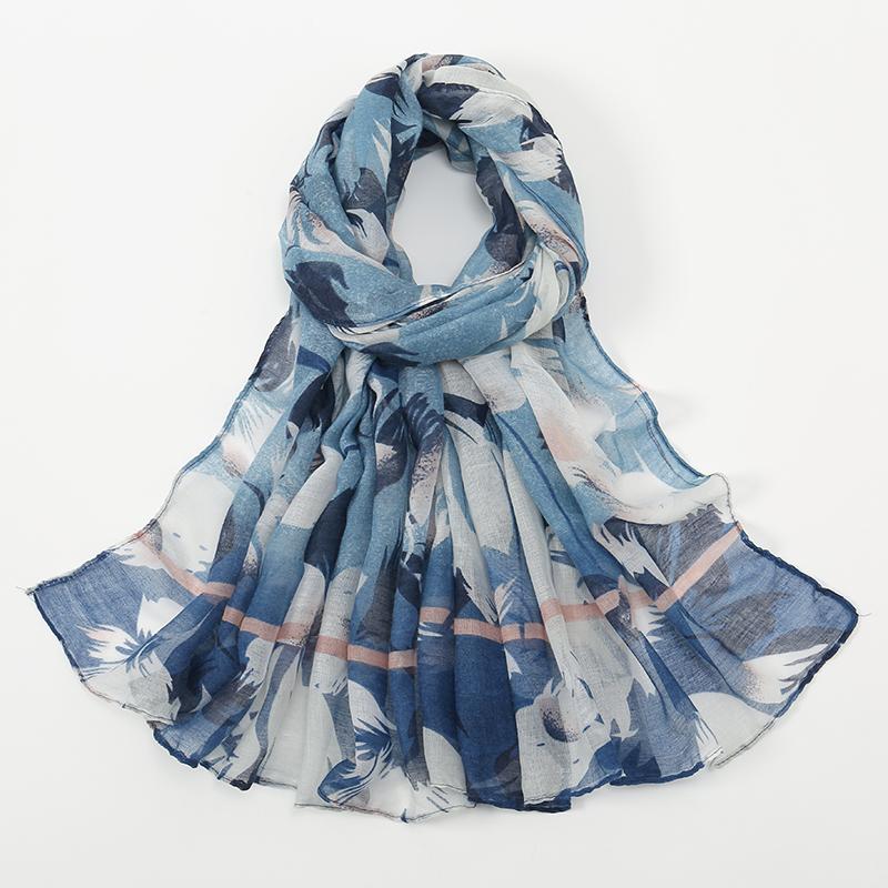 New Printed Muslim Hijab Scarf For Women Cotton Viscose Floral Scarf Shawls Muslim Headscarf Wraps Foulard Headband Turbans