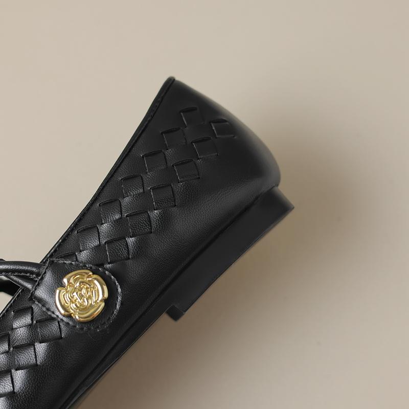 Модная женская новая весенне-осенняя обувь Мэри Джейн с квадратным носком из натуральной овчины, с металлической пряжкой, на низком каблуке, с принтом