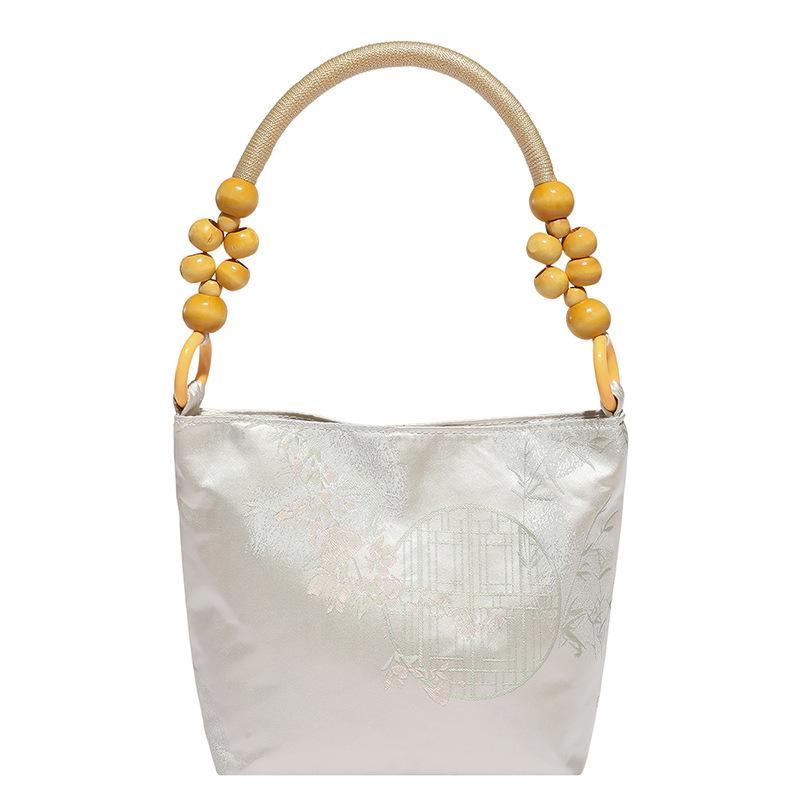 Осень 2025 Вышитая женская сумка-тоут под мышкой: Универсальный повседневный стиль ведра на плечо