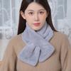 Scarf Women's Winter All-match Plush Thickened Scarf Korean-style Solid Color Fur Neck Set Girl's Cute Scarf