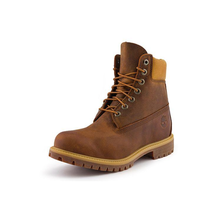 Timberland Кожаные прочные амортизирующие удобные универсальные короткие уличные ботинки мужские ботинки средне-коричневого цвета A628D