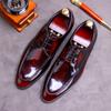 Luxury Patent Leather Men's Formal Shoes Comfortable Genuine Leather Men Dress Shoes Elegant Man Wedding Social Derby Shoes