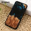 Krajews wood resin glue gel Phone Case Cover For iPhone 17 Air 16 15 14 plus 12 13 pro max coque Shell Fundas