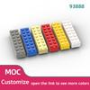 100 шт. Детали MOC 3007 93888 Кирпичик 2 x 8 Совместимые Кирпичики DIY Сборка Строительные Блоки Частицы Детская Головоломка Мозговая Игрушка Подарок