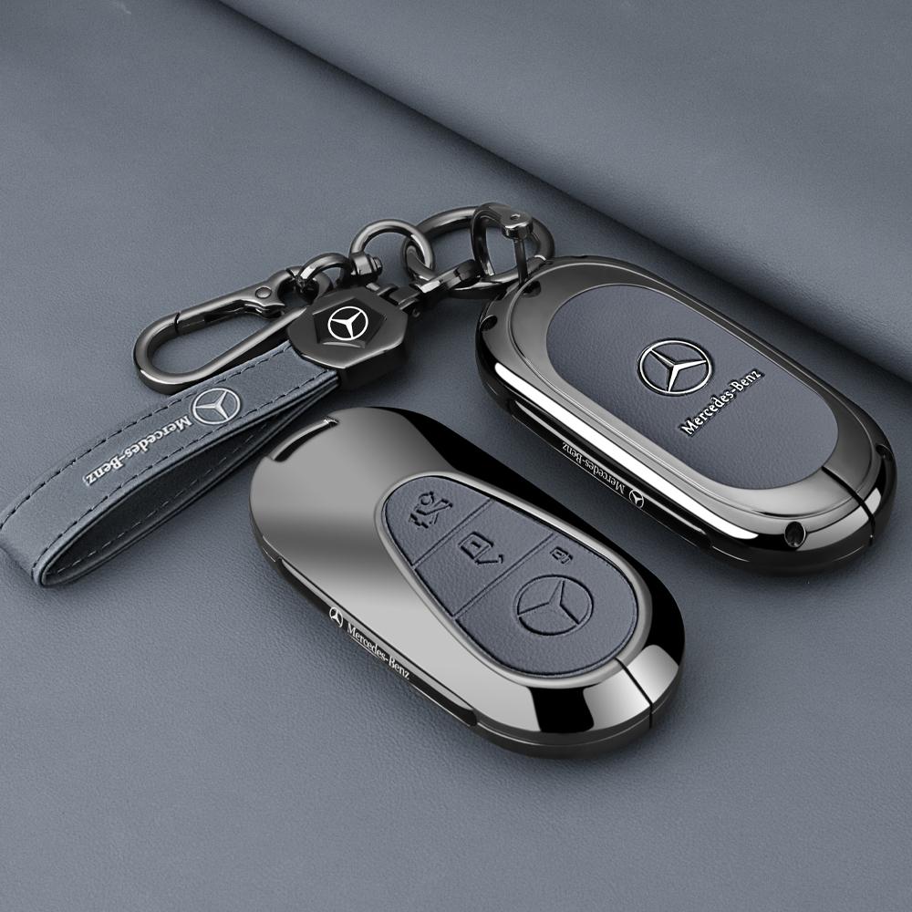 ZJH5 Leather Smart Remote Key Protector Car Key Case Cover For Mercedes Benz A C E S GLC GLE GLB W204 W205 W206 W212 W213 W221 W223